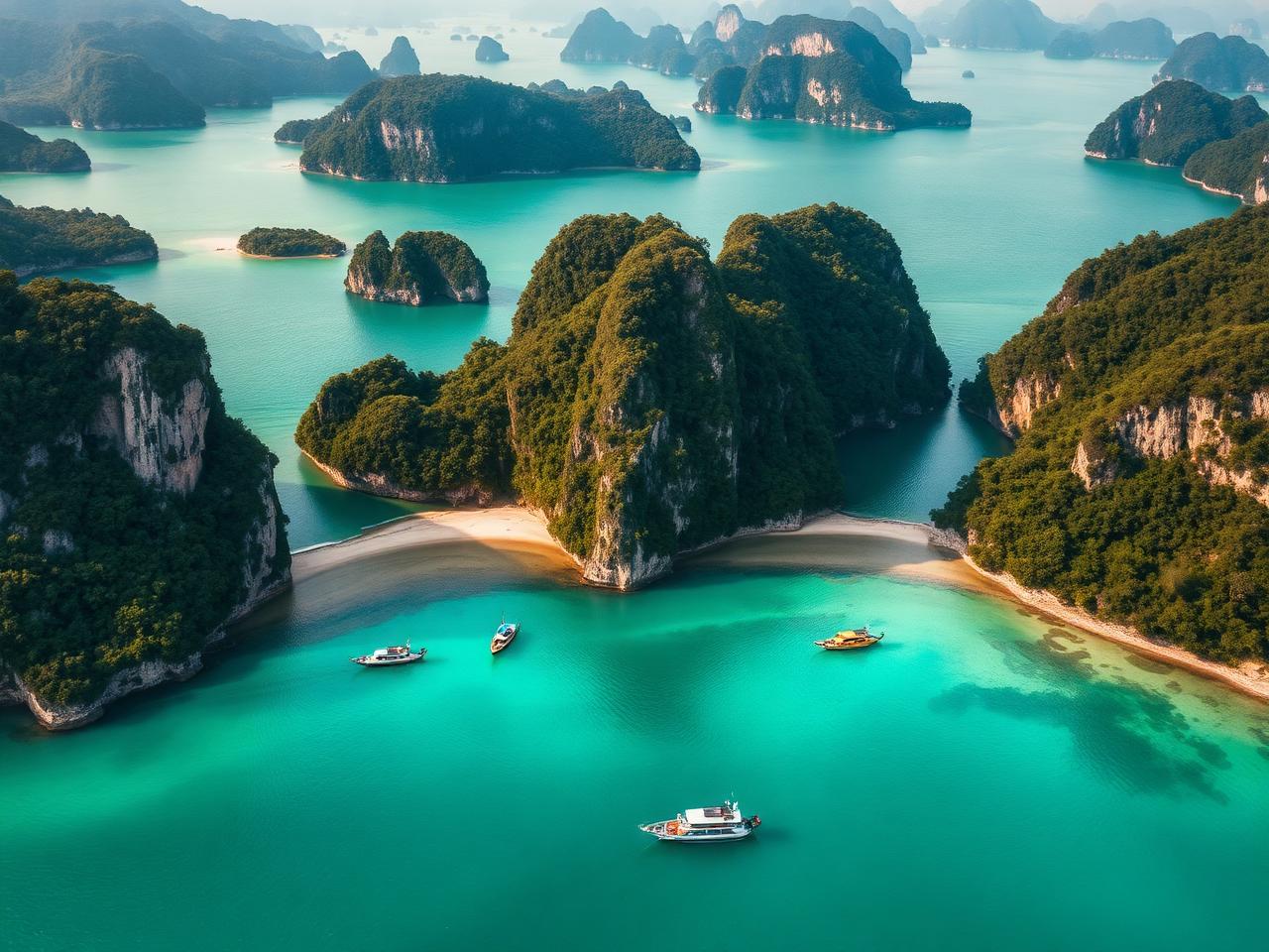 Vue aérienne du parc national marin d'Ang Thong